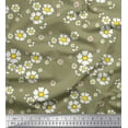 thumbnail image 1 of Soimoi Green Cotton Duck Fabric Artistic Floral Print Sewing Fabric Yard 42 Inch Wide, 1 of 3