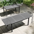 thumbnail image 3 of Outsunny Outdoor Dining Table for 6-8, 59"-89" Patio Table, Dark Grey, 3 of 10