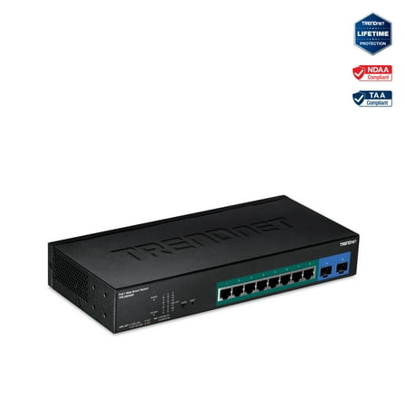 TRENDnet TPE-082WS 10-Port Gigabit Web Smart  PoE  Switch