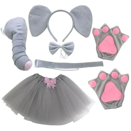 

B91xZ Girls Outfit Sets Kids Toddler Baby Girls Animals Skirts Carnival Skirts Tutu Princess Dress Accessory Grey Sizes 3-8 Years