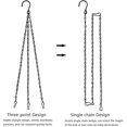 thumbnail image 4 of Cadena suspendida de 8 piezas con clip, percha de metal de 40 cm para colgar cadena de suspensión de plantas de 3 patas para platos de flores pesebres para linternas pájaros (negro), 4 of 5