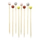thumbnail image 1 of Palillos de cóctel genéricos, 100 piezas de béisbol de bambú, para cócteles, carnes, fiestas, estilos variados, 1 of 9