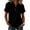 Black, variant on Ashirexll Short Sleeve Shirts for Women Summer Breathable V-Neck Short Sleeve T Shirt Woman Loose On Leisure for Daily