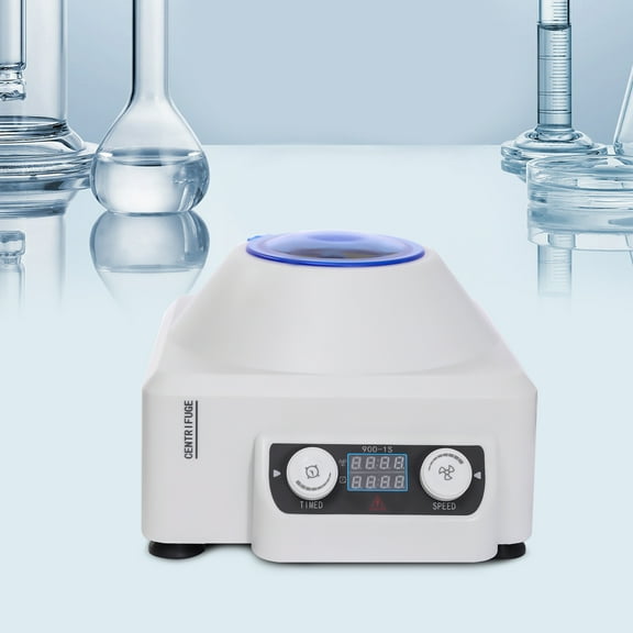 Miumaeov Centrifuge Machine with LCD Display Digital Electric 1685xg Centrifugal Force 4000 RPM Speed 6x15ml Volume Time Speed Adjustable for Lab School Science Plasma Research