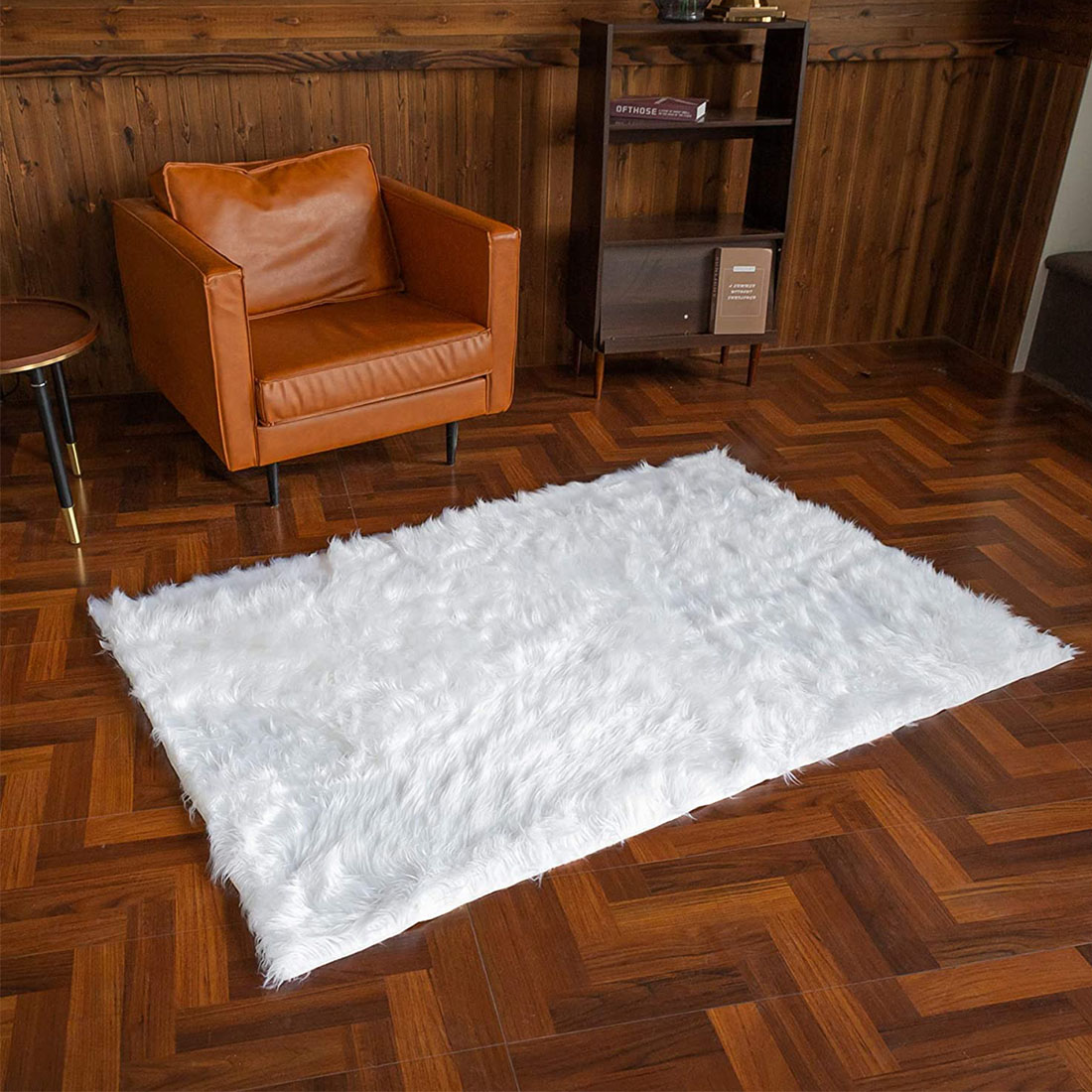 Super Soft White Faux Fur Area Rugs