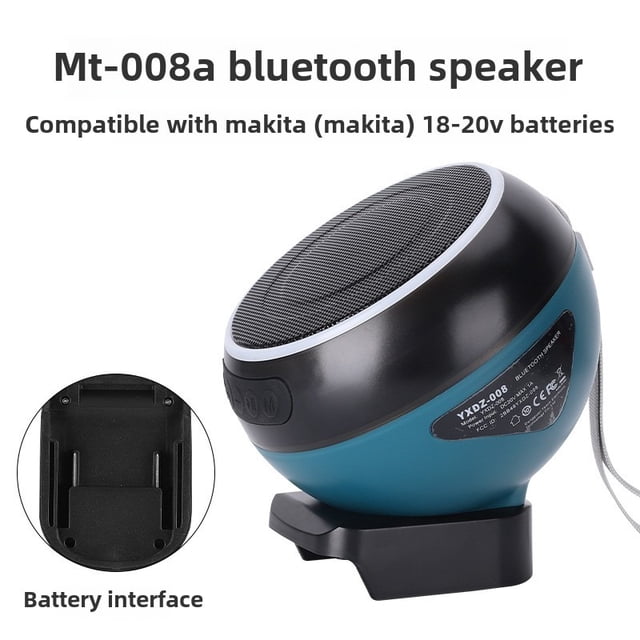 Altavoces Bluetooth para Dewalt 20V Makita Milwaukee Bosch Ryobi Craftsman Batería de 18V, Altavoz Portátil Inalámbrico con Emparejamiento de Sonido HD, Color RGB Dinámico para Lugares de Trabajo,...