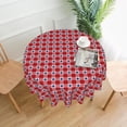 thumbnail image 6 of 4th of July Tablecloth Round 60 Inch,Red White Buffalo Plaid Check Blue Patriotic Stars Table Cloth,Stain Resistance Polyester Independence Day Table Covers for Kitchen Dining Parties Picnic, 6 of 6