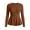 Coffee, variant on Women's Long Sleeve Ribbed Knit Top Ghalytn Button Front Peplum Fitted Casual Blouse