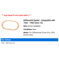 thumbnail image 2 of Differential Gasket - Compatible with 1962 - 1968 Volvo 122 1963 1964 1965 1966 1967, 2 of 2