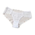 thumbnail image 2 of Jwputqe&nbsp;Briefs for women,Womens Briefs Underwear,Breathable,Fitted,Solid,Elastic Waist,Polyester，Cotton,Spandex,White,S(US:4), 2 of 3