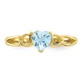 thumbnail image 4 of 10k Yellow Gold Aquamarine Birthstone Ring March Gemstone, 4 of 9