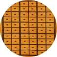 thumbnail image 1 of Ahgly Company Indoor Round Abstract Dark Orange Abstract Area Rugs, 8' Round, 1 of 6