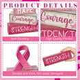 thumbnail image 6 of 4 Pcs Breast Cancer Awareness Table Decor Pink Ribbon Wooden Sign Breast Cancer Tiered Tray Decor Decorative Pink Ribbon Blocks Sign Gifts for Home Kitchen Party Decoration, 6 of 13