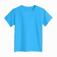thumbnail image 6 of kpoplk Girls Short Sleeve T Shirts Casual Crewneck Fashion Tees Kids Summer Tops 5-14 Years(Sky Blue,7-8 Y), 6 of 6