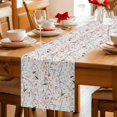 thumbnail image 3 of Vintage Spring Wallpaper Table Runner, Bird Red Flower Plants Texture Cotton Linen Kitchen Table Decoration Washable Dining Tabletop Runners for Home Party Decor 13x72 Inches, 3 of 9