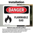 thumbnail image 3 of (2 Pack) Flammable Gas OSHA Danger Sign 18 Inch X 12 Inch Vinyl Label Decal Sticker Weather Resistant, UV Protected for Workplace, Business, and Construction Site, Made in the USA, 3 of 7