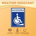 thumbnail image 3 of 1 Set 10Pcs Handicap Wheelchair Accessible Sign Sticker Waterproof Handicap Stickers Accessible Entrance Sign Vinyl Decals Noticeable Handicap Sign for Indicating Handicap Accessible 7.08x5.12 Inch, 3 of 9