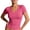 Hot Pink -BN52, variant on Dwellite Womens V Neck Short Sleeve T Shirt Slim Fit Tees Summer Y2k Going Out Fitted Tops Green L