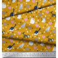 thumbnail image 2 of Soimoi Poly Georgette Fabric Heart,Footprint & Cat Animal Decor Fabric Printed Yard 42 Inch Wide, 2 of 3