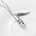 thumbnail image 3 of Cremation Jewelry Paw Print Urn Necklaces for Human Pet Ashes Cylinder Urn Pendant Keepsake Memorial Ash Locket Holder Necklace for Men Women, 3 of 7