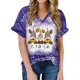 thumbnail image 1 of Camiseta con cuello en V para mujer Camiseta con estampado de Halloween Camiseta de manga corta Tops Pompotops  hkajfhjk472971, 1 of 6