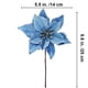 thumbnail image 2 of Juego de 24 selecciones de flores de Pascua con purpurina azul navideña, adornos para árboles de Navidad para invierno, coronas de árboles de Navidad azules y verde azulado, 2 of 5