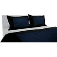 thumbnail image 4 of DNG Creations 5 Piece Two Tone Pinch Pleated Duvet Cover With Zipper Closure & Corner Ties 100% Egyptian Cotton ( Solid Black/ Navy Blue - Oversized Queen ), 4 of 4