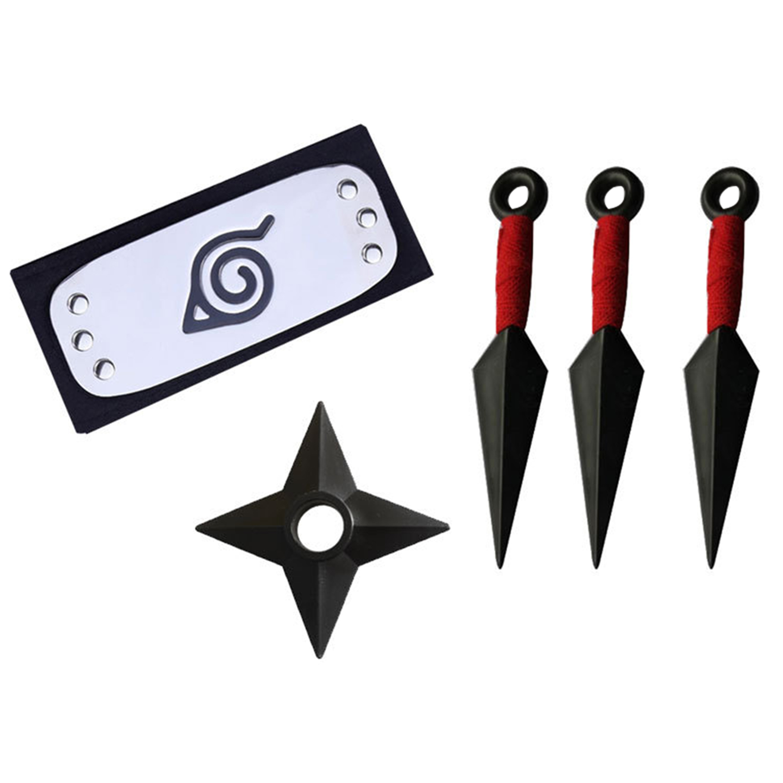 Naruto headband and kunai