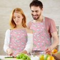 thumbnail image 3 of Unicorn Rainbow Cloud Moon Star Apron-Garden Aprons for Women with Pockets-Cotton Linen Waterproof Kitchen Cooking Gardening Aprons Adjustable for Kitchen,Cooking,BBQ and Salon 33x27 Inch, 3 of 7
