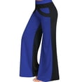 thumbnail image 4 of Pantalones de mujer Pantalones deportivos de patchwork Pantalones de chándal casuales de pierna ancha sueltos, Azul, XXL Methold AP002168-17, 4 of 5