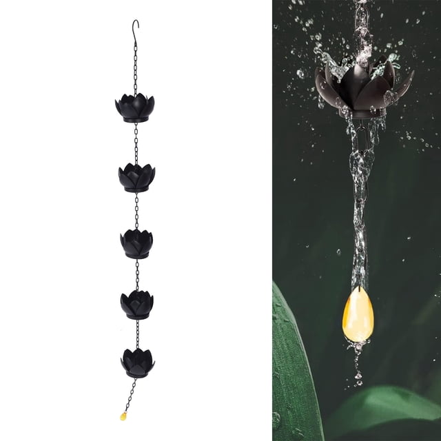 Gutter Chain, Weatherproof Hanging Rain Chain Easy To Install Rustproof for Garden Porch Pavilion Deck