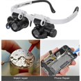 thumbnail image 5 of 2Pcs Head-Mounted Microscope Jeweler Magnifier With LED Light, 5 of 5