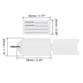 thumbnail image 3 of Uxcell 56x29mm Plastic Key Tags with Split Keyring White 10 Count, 3 of 4