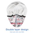 thumbnail image 4 of Shower Caps,Baseball Terms and Icons Pattern Waterproof Shower Cap for Women 4 Pieces,Double Reusable Hair Cover for Shower PEVA Elastic Stretch Hem, 4 of 7