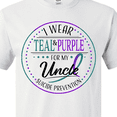 thumbnail image 4 of Inktastic Suicide Prevention- I Wear Teal and Purple for My Uncle T-Shirt, 4 of 5