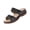 Black, variant on Black Womens Wedge Slippers Round Toe Open Toe Shiny Rhinestone Inlay Thick Sole Support Ideal For Beach Trips Outdoor Leisure And Daily Casual Wearing