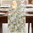 thumbnail image 3 of Table Runners 70 Inches Long Dress Scarves, Tropical Leaf Farmhouse Coffee/Dining/Kitchen Table Decor, Holiday Table Runner, Palm Leaves Plants Vintage Spring Green 13x70 Inch, 3 of 9