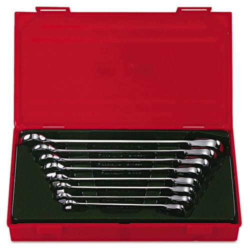 Blackhawk EightPiece Reversible Ratcheting Combination Wrench Set, SAE