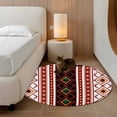 thumbnail image 2 of Round Rugs 4 Ft, Red Black Boho Non Slip Area Rugs for Kitchen Bedroom Entryway, Vintage Abstract Art Ethnic Tribe Washable Carpet Runner Rug Floor Mats for Bedroom Home Decor, 2 of 9