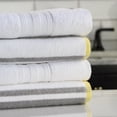 thumbnail image 4 of Freshee 4-Piece Bath Towel Set, Grey Stripe/White - Featuring Intellifresh Antimicrobial Technology, 4 of 6