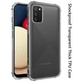 thumbnail image 3 of Phone Case for Samsung Galaxy A02S Hybrid Transparent Thick Pure TPU Rubber Silicone 4 Corners Gel Shockproof Protective Slim Back Cover for Galaxy A02S - Clear, 3 of 8