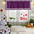thumbnail image 5 of Dark Purple Greek Key Curtain Valances for Windows, Kitchen Valance Window Treatments Panel 2 Pack, Geometric Greece Ancient Farmhouse Geo Rod Pocket Short Curtains for Bathroom Bedroom 54 x 18 Inch, 5 of 8