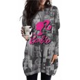 thumbnail image 3 of Camiseta de manga larga con estampado de Barbie para mujer, camiseta básica de bolsillo, camiseta de gran tamaño, camiseta informal de cuello redondo para mujer, camiseta de mujer l, 3 of 5