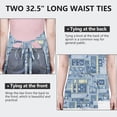 thumbnail image 6 of Pioneer Flower Floral Print Pattern Apron for Women and Men, Cotton Linen Waterproof with Pockets, Adjustable, 33x27 Inch for Kitchen, Gardening, BBQ, Salon, 6 of 6