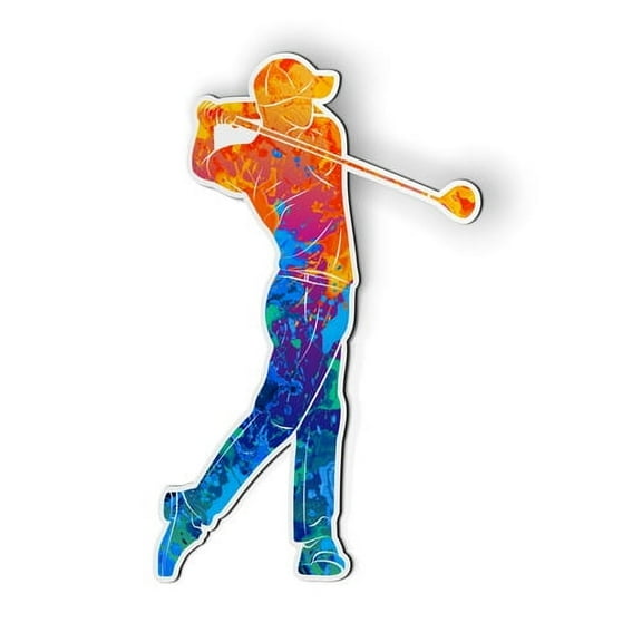 Golf Colorful - 5" Magnet for Car Locker Refrigerator