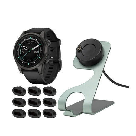 Garmin epix Pro Gen 2 Sapphire Edition Smartwatch (Gray) w/Charging Stand Bundle