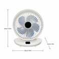 thumbnail image 3 of Small Foldable Desktop Wall Mount Fan 3 Speed Quiet 90 Degree Adjustable Tilt Portable Cooling Fan for Home Car Office Travel Blue 1 Pack, 3 of 9