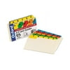 Oxford 03514 3 in. x 5 in. A to Z Index Card Guides with 1/5-Cut Laminated Tabs - Manila (25/Set)
