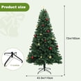 thumbnail image 3 of Bingirl 6 Ft Pre-lit Artificial Christmas Tree with Lights, Balls, and Sturdy Metal Base, 3 of 6