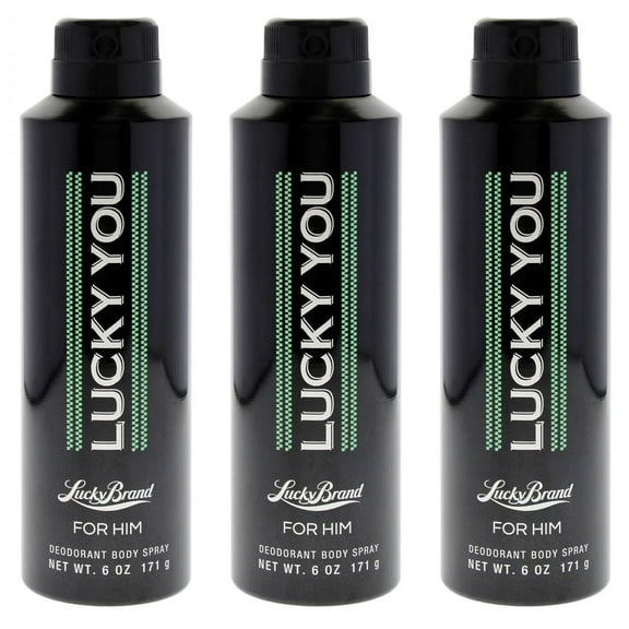 Lucky You Men's Cologne Fragrance Spray, Day-Night Casual Scent Bamboo 6 oz 3pk
